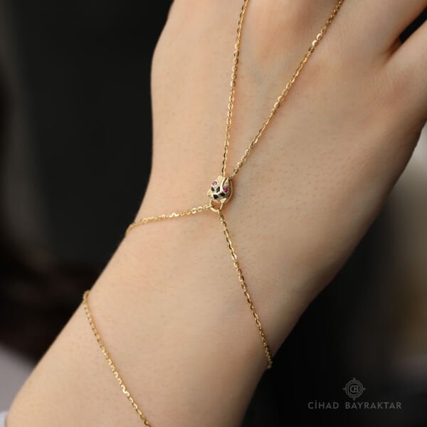 Cetaş Altın Şahmeran Bileklik