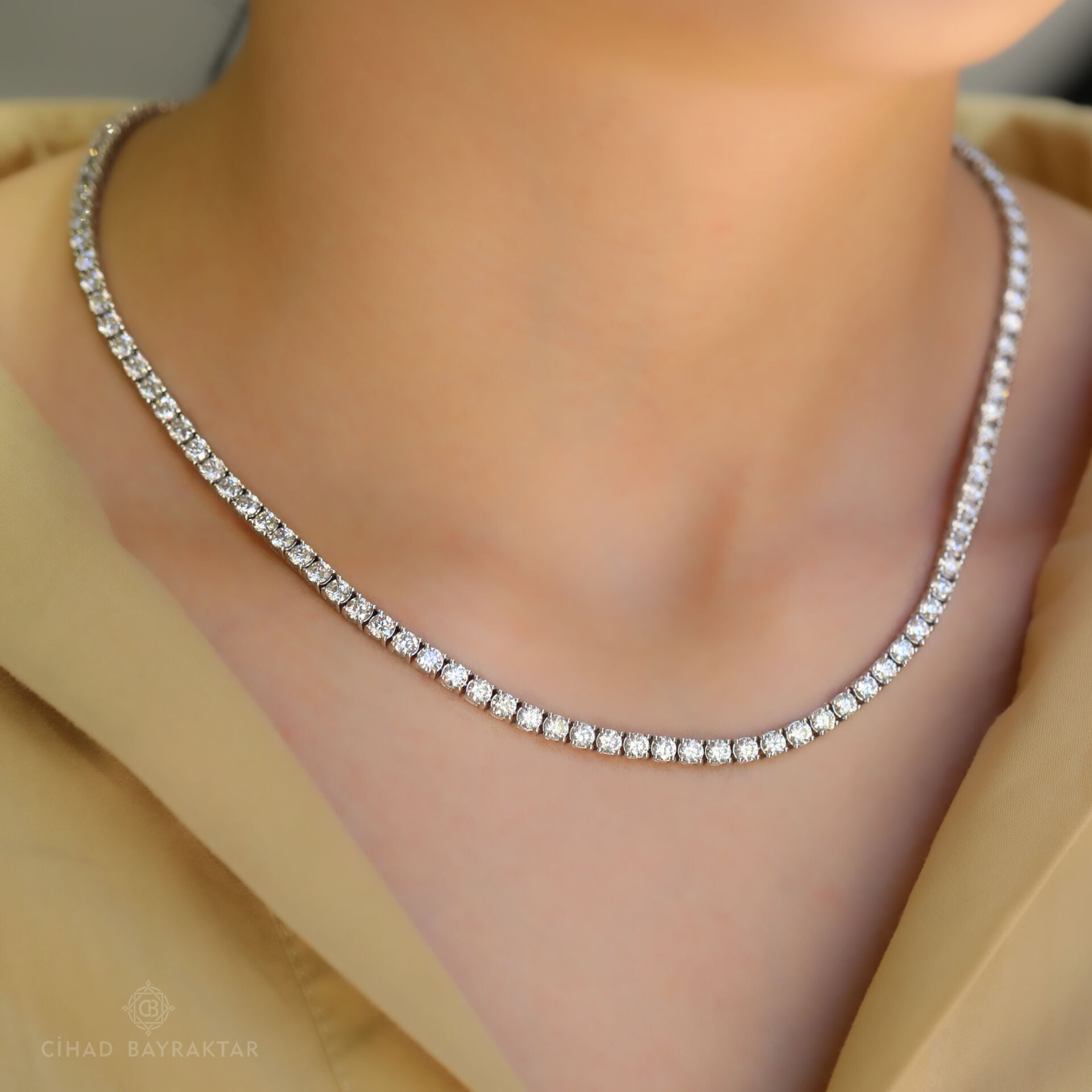 14.60 ct Pırlanta Su Yolu Kolye