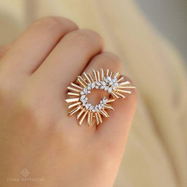 0.82 ct Pırlanta Tasarım Rose Yüzük