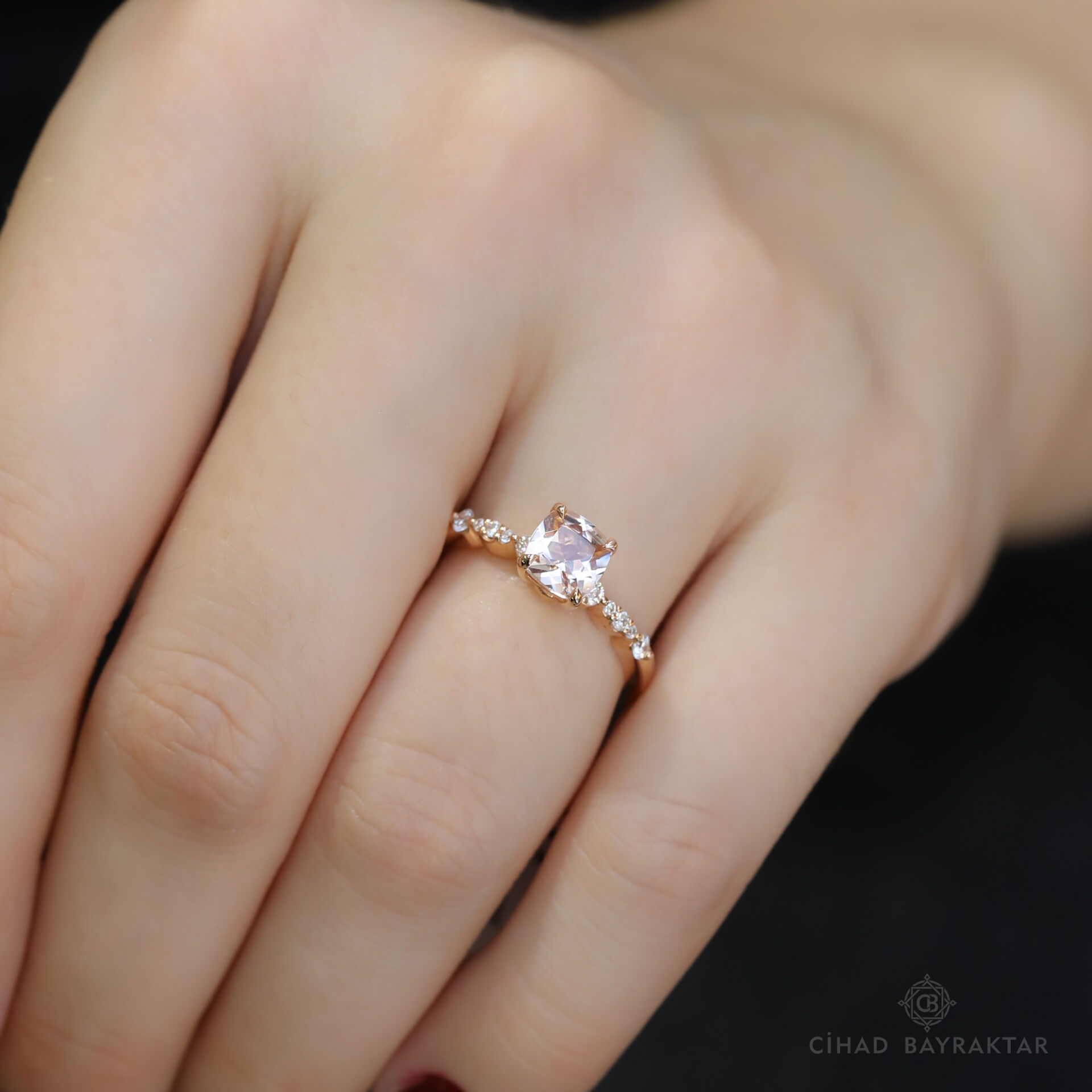 0.20 ct Pırlanta Morganite Yüzük