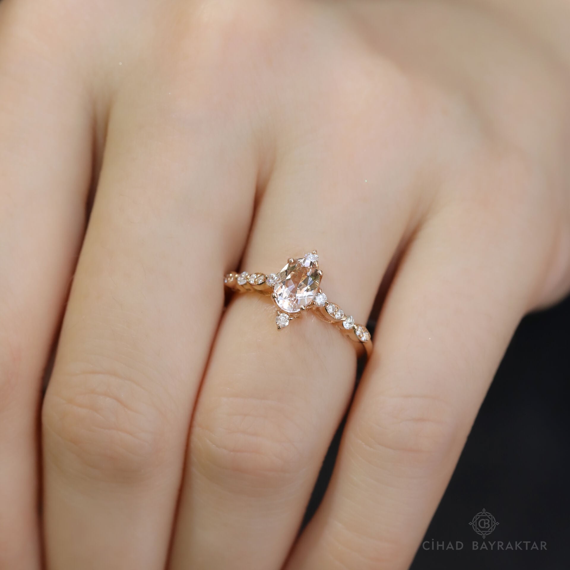 0.20 ct Pırlanta Morganite Yüzük