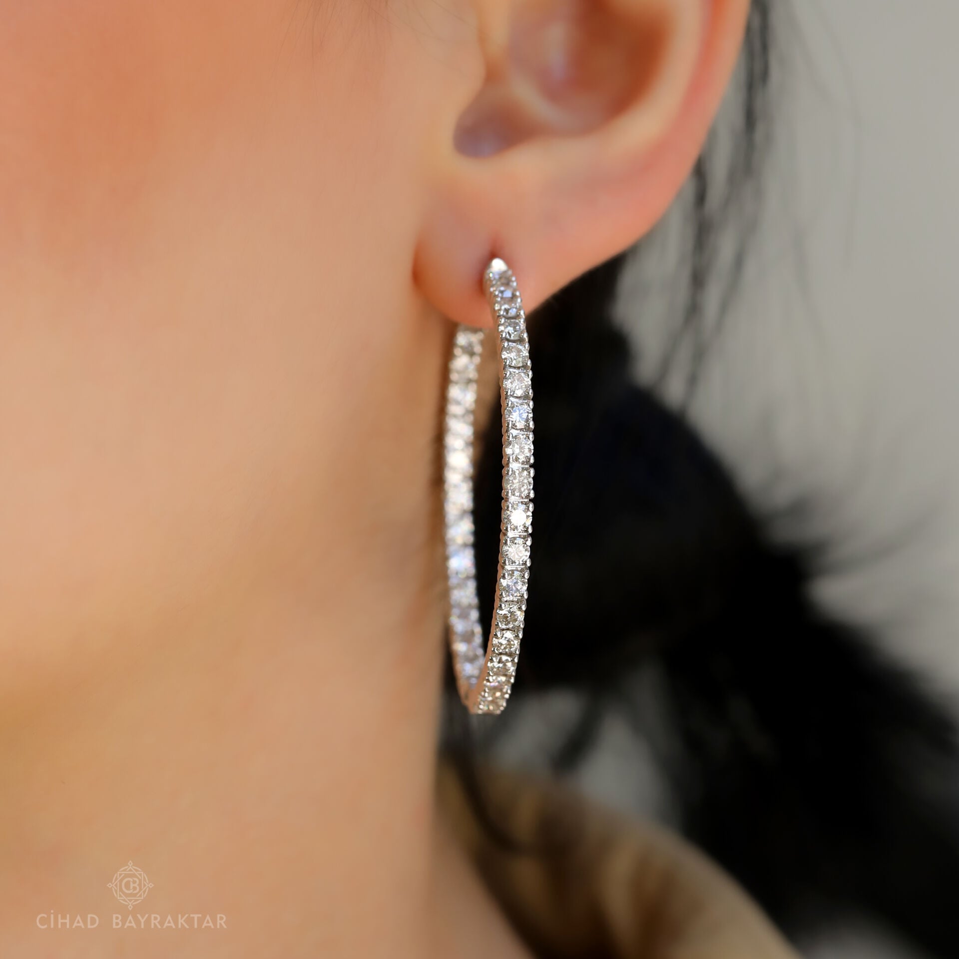 4.99 ct Pırlanta Halka Küpe