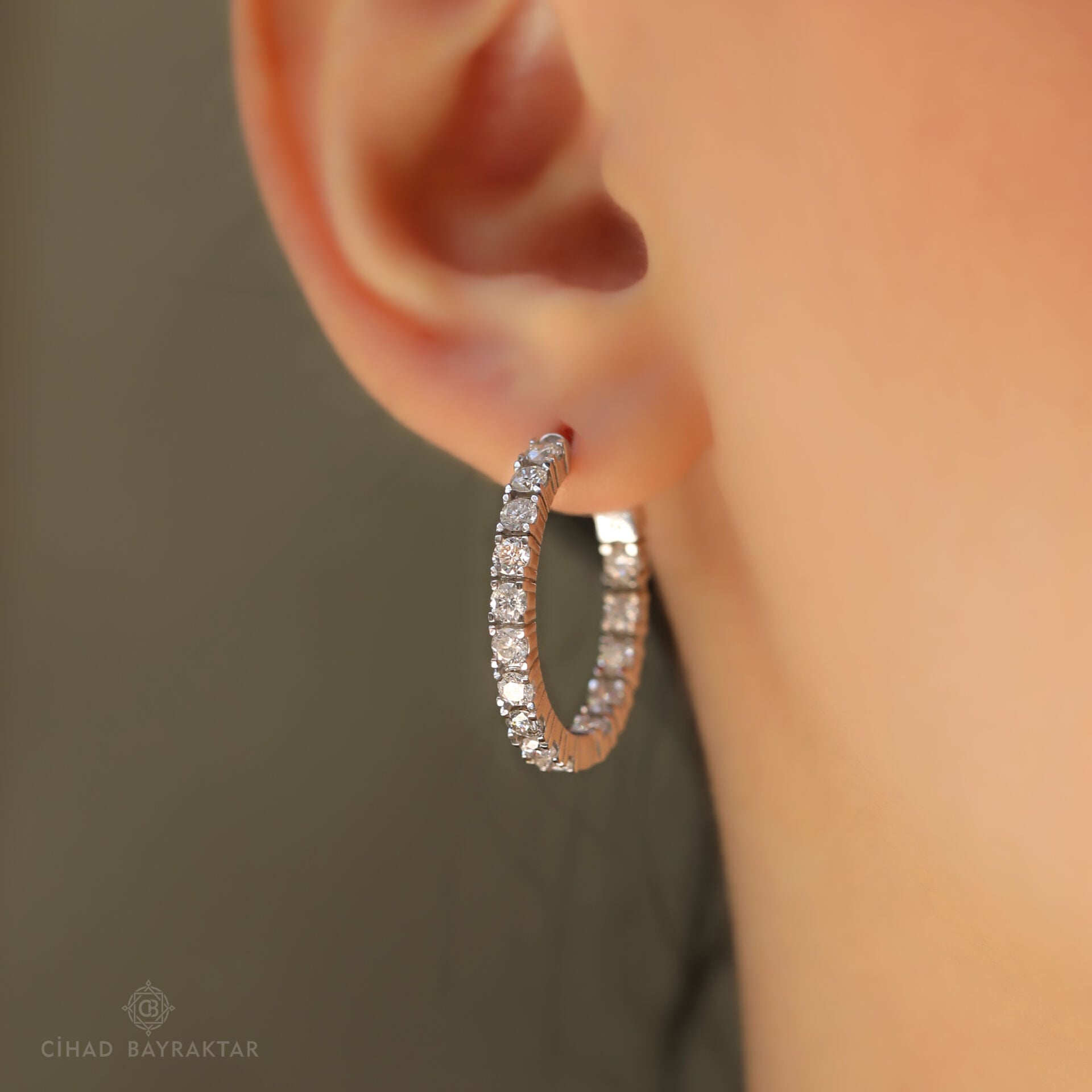 2.38 ct Pırlanta Halka Küpe