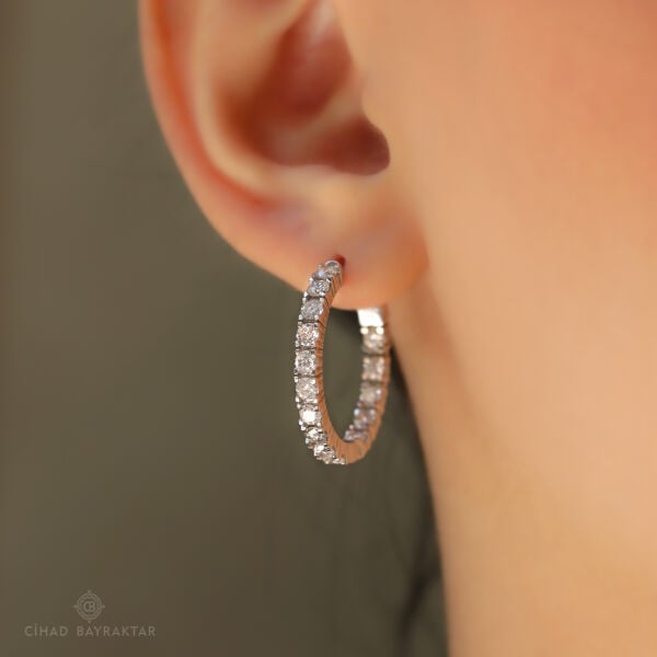 2.38 ct Pırlanta Halka Küpe