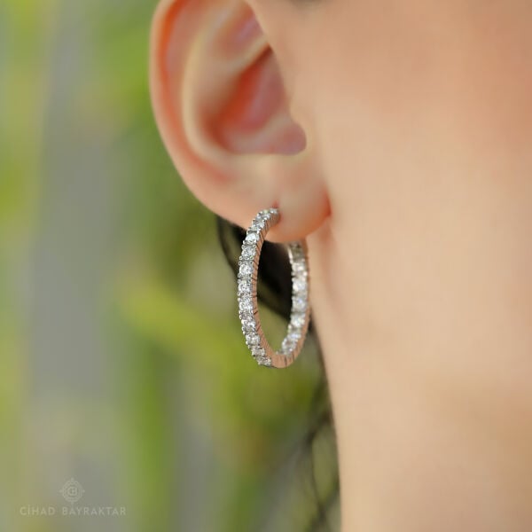 3.10 ct Pırlanta Halka Küpe