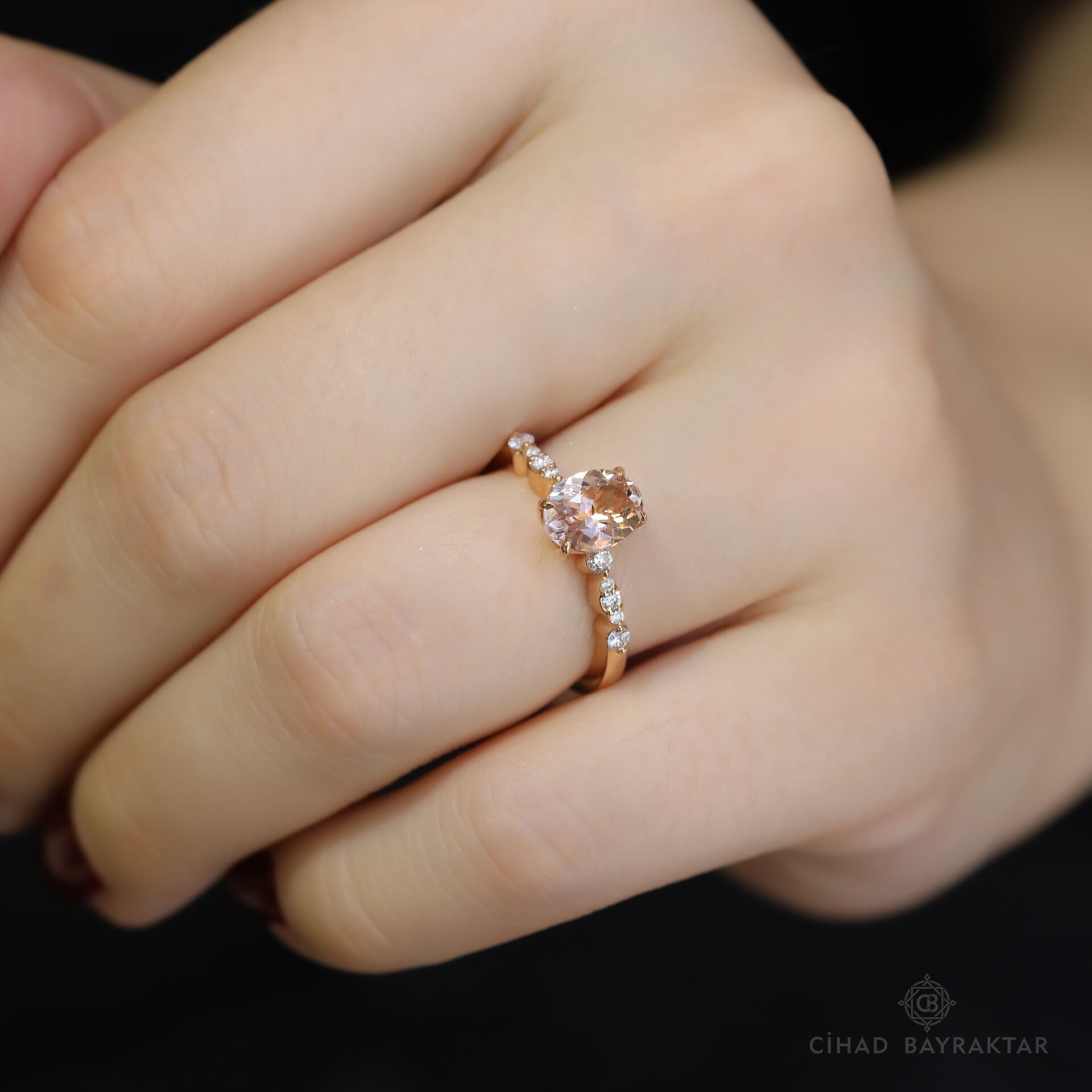 0.18 ct Pırlanta Morganite Yüzük