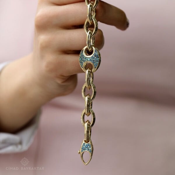 Cetaş Taşlı Altın Bileklik