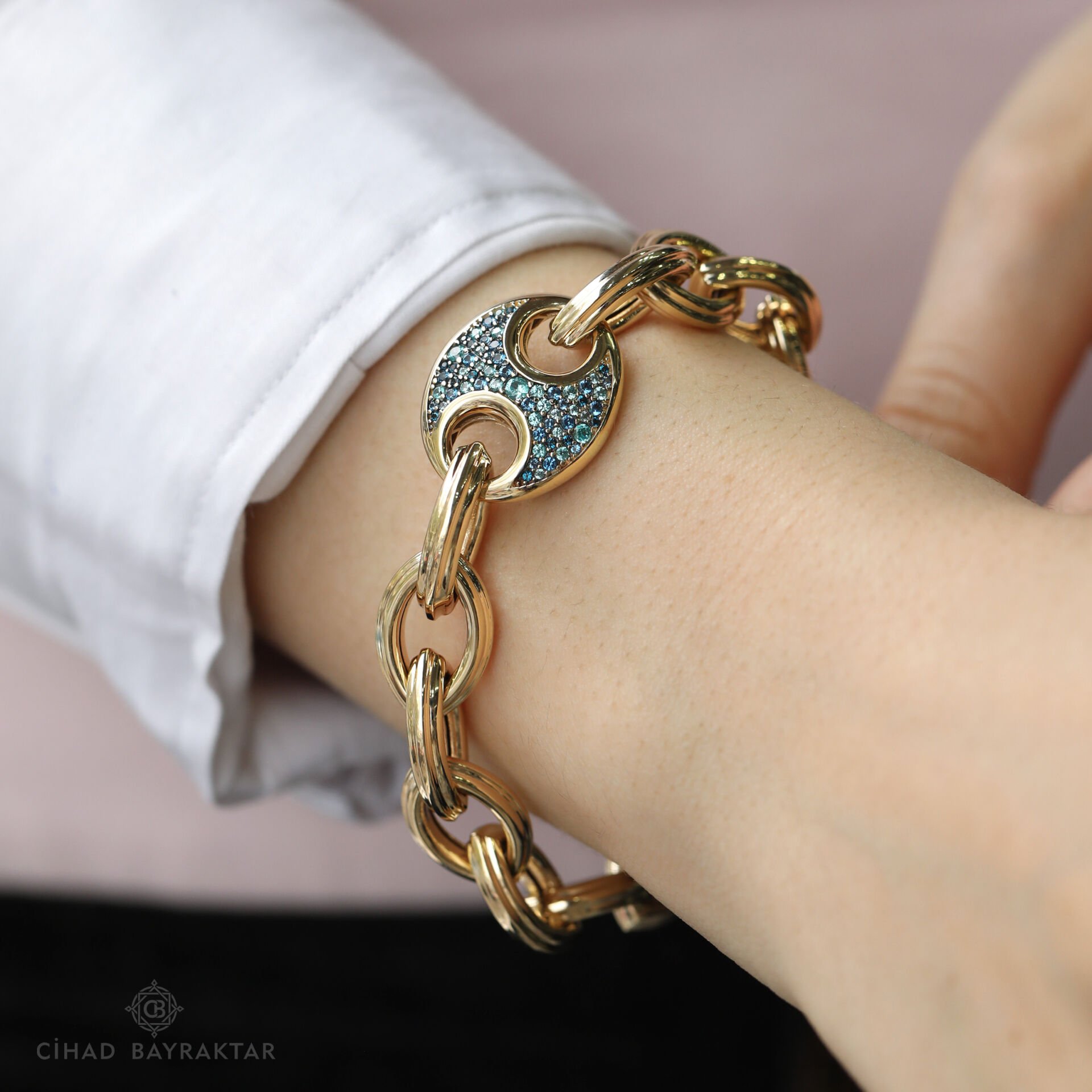 Cetaş Taşlı Altın Bileklik
