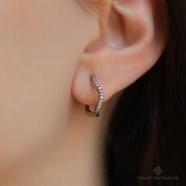 0.22 ct Pırlanta Halka Küpe