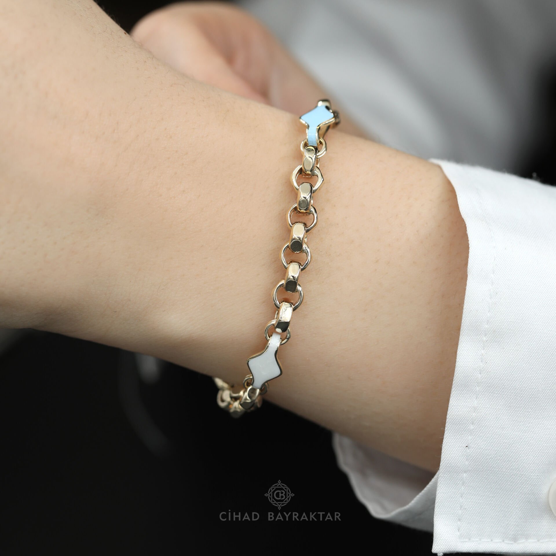 Mineli Altın Bileklik