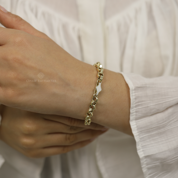 Mineli Altın Bileklik