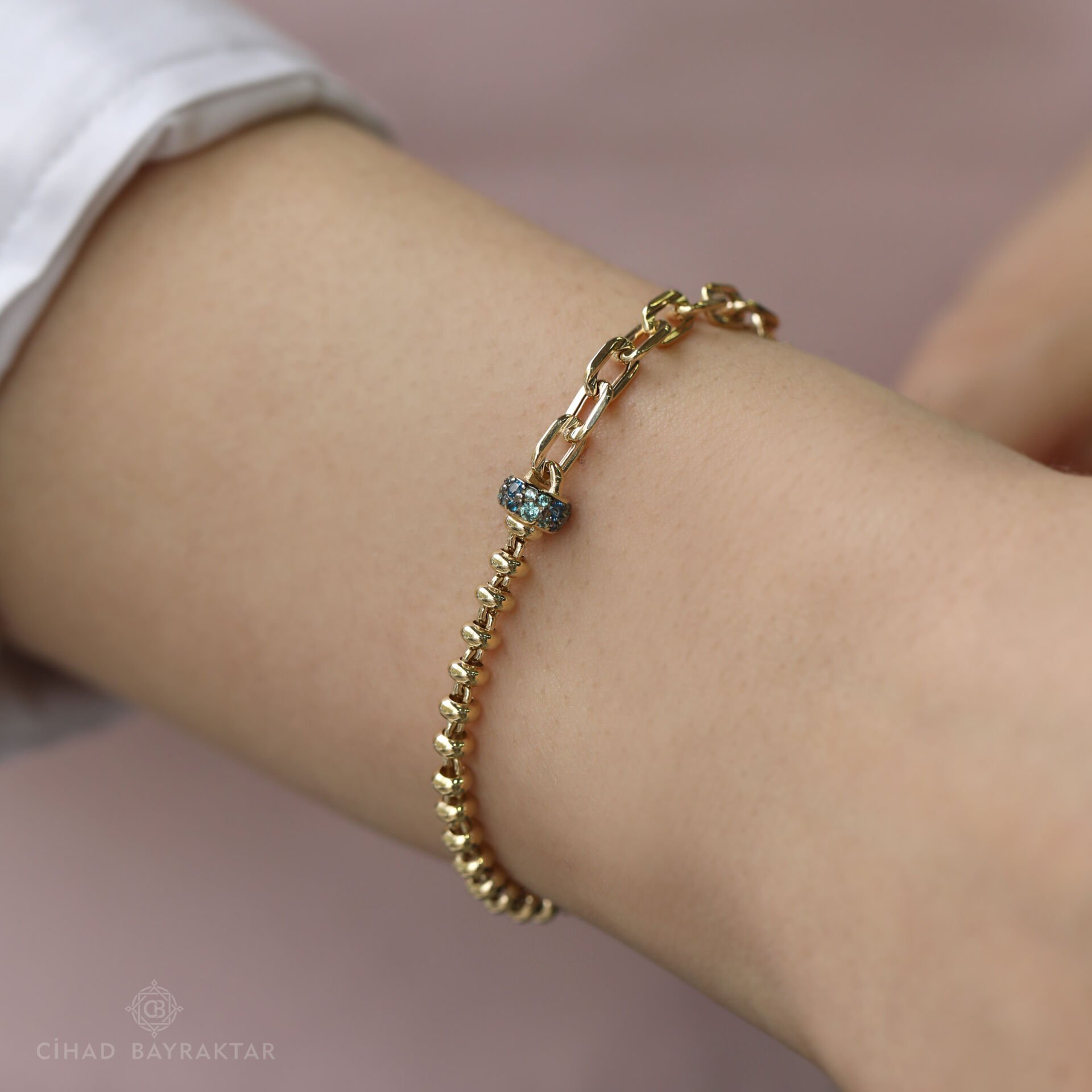 Cetaş Taşlı Altın Bileklik