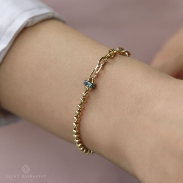 Cetaş Taşlı Altın Bileklik