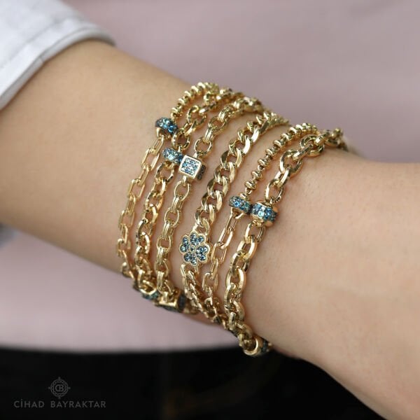 Cetaş Taşlı Altın Bileklik