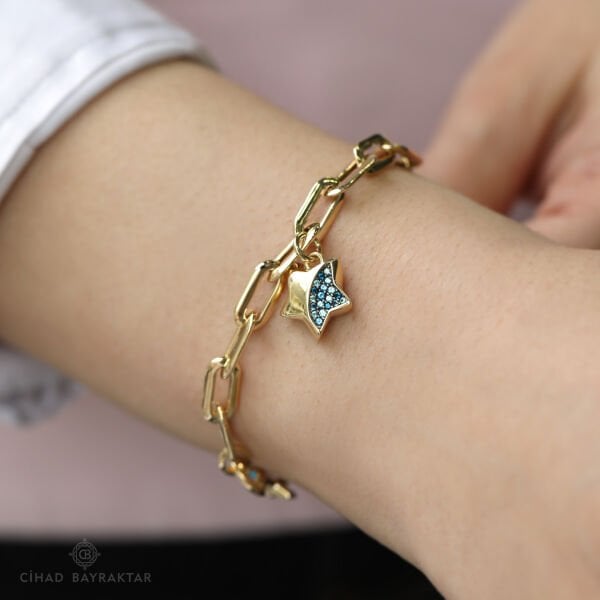 Cetaş Taşlı Altın Bileklik