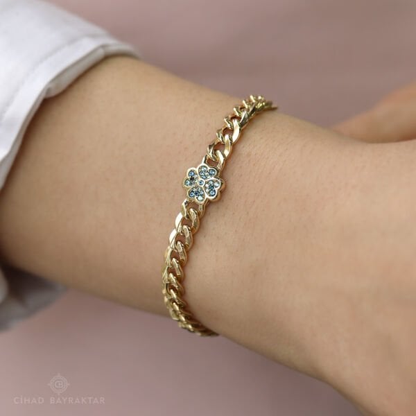 Cetaş Taşlı Altın Bileklik