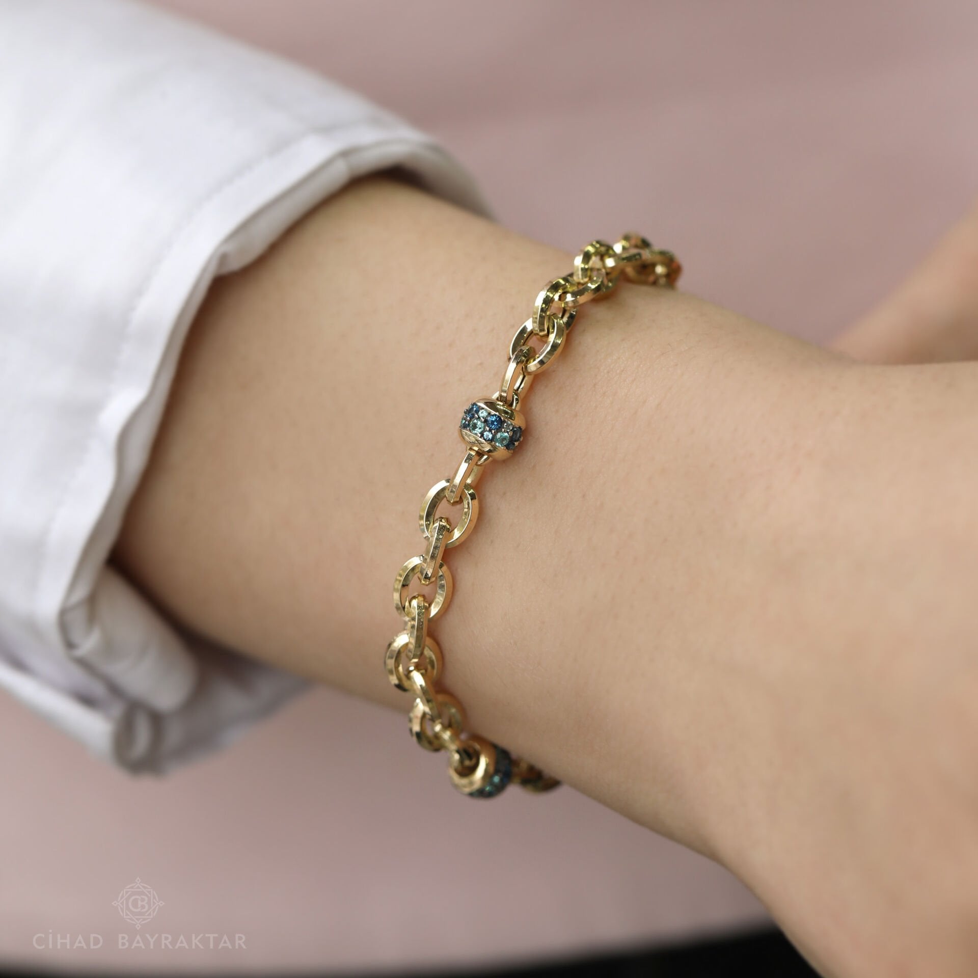 Cetaş Taşlı Altın Bileklik
