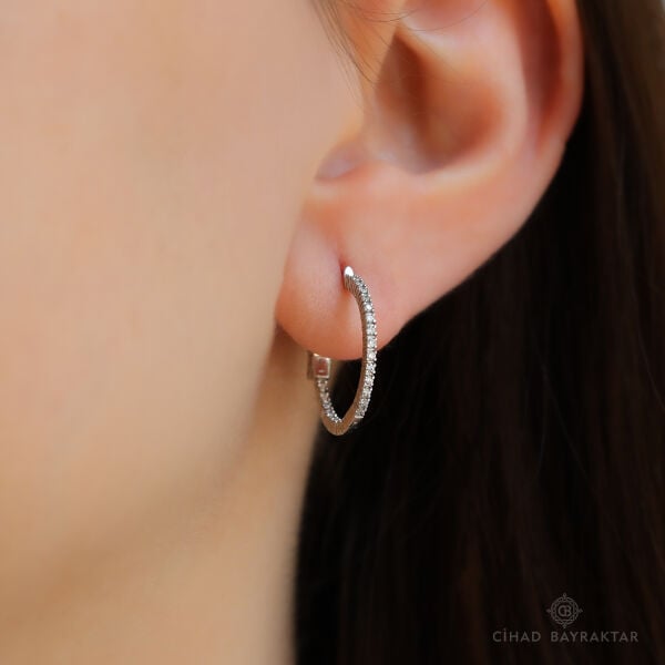 0.29 ct Pırlanta Halka Küpe