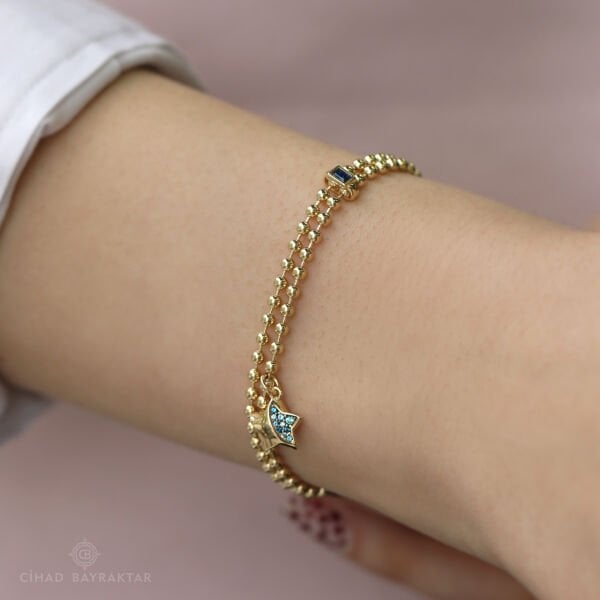 Cetaş Taşlı Altın Bileklik