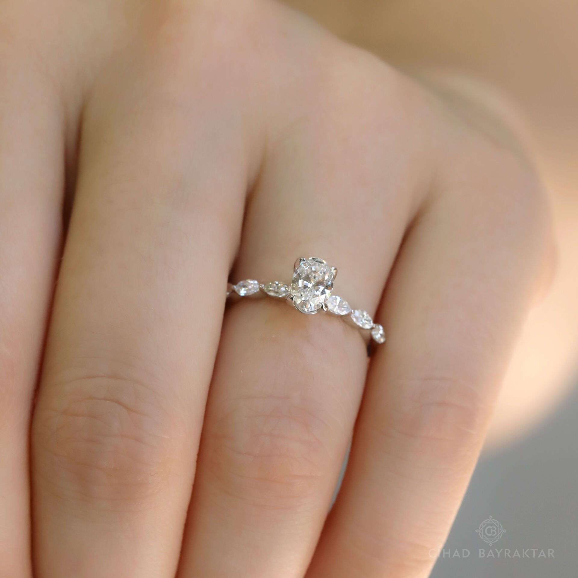 0.97 ct Pırlanta Oval Yüzük