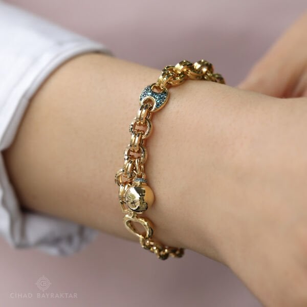 Cetaş Taşlı Altın Bileklik