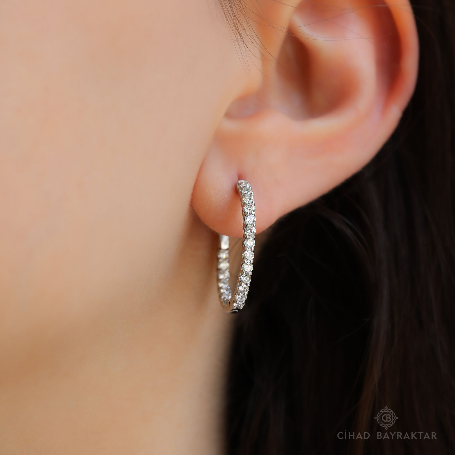 1.59 ct Pırlanta Halka Küpe