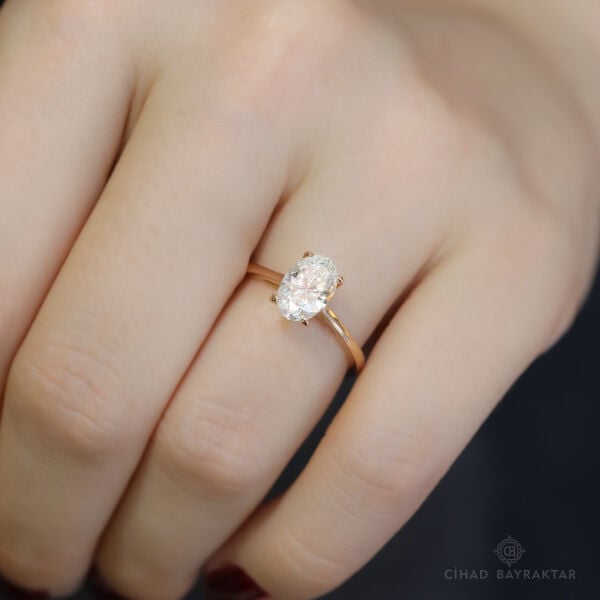1.51 ct Pırlanta Oval Yüzük