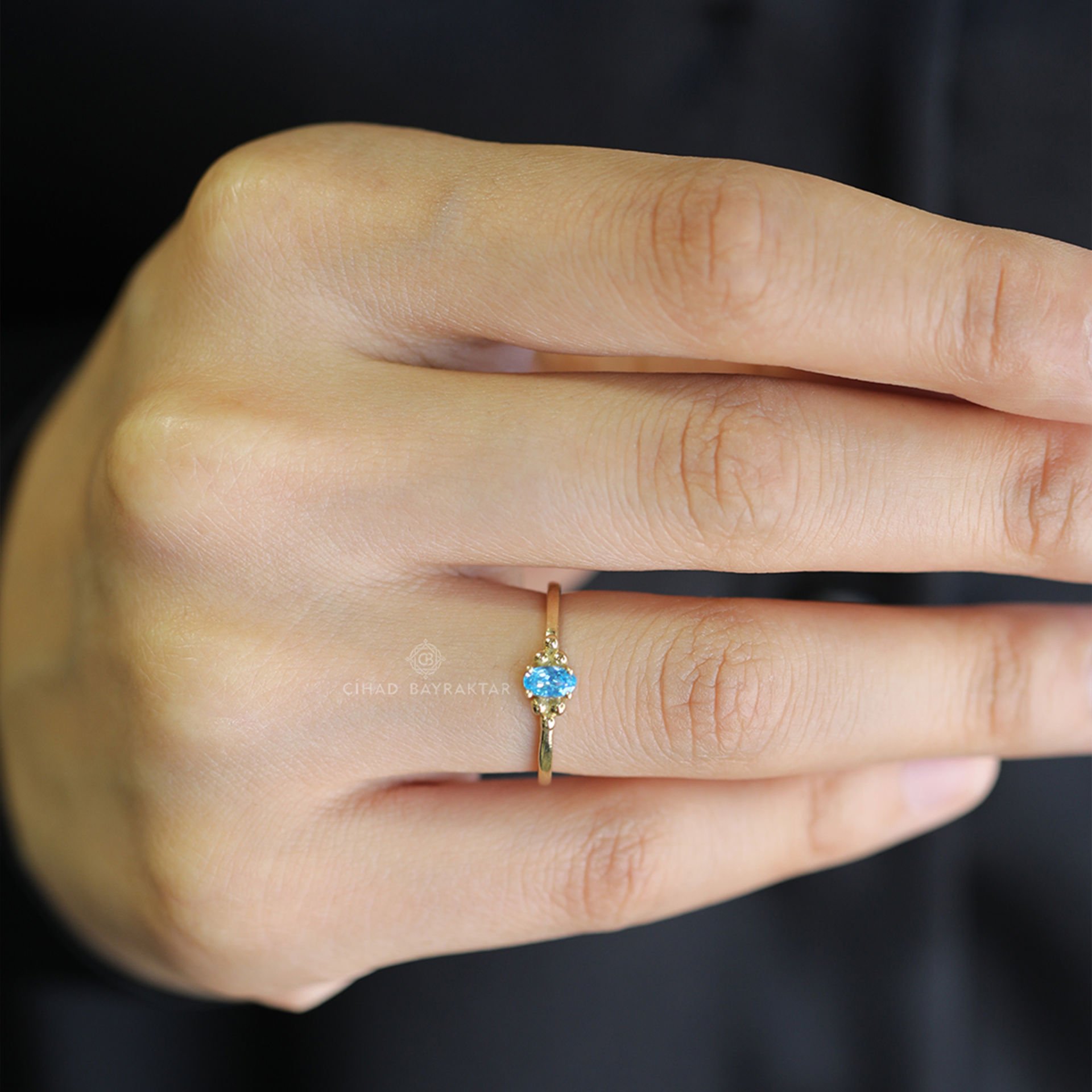 Mavi Taşlı Yüzük