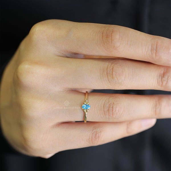 Mavi Taşlı Yüzük